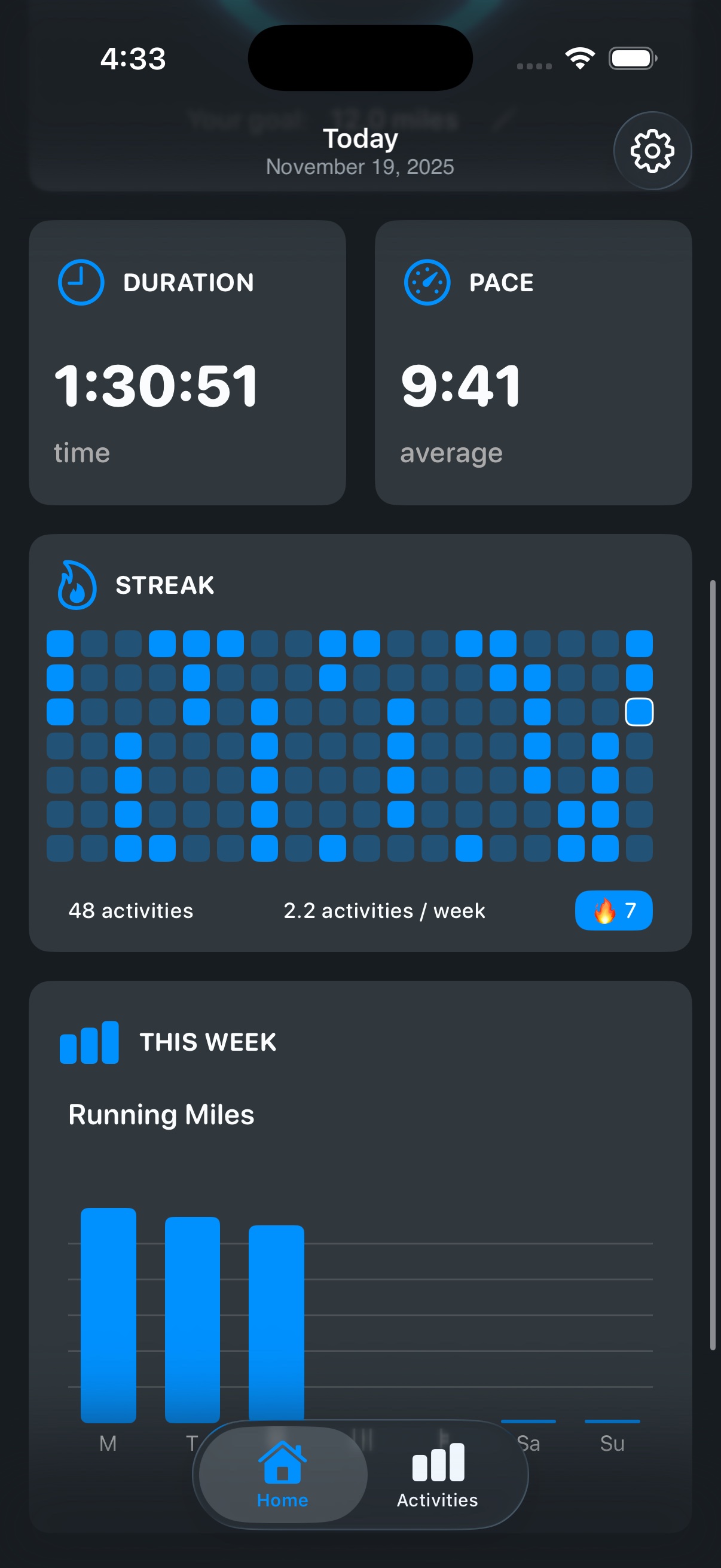 Everymile app screenshot